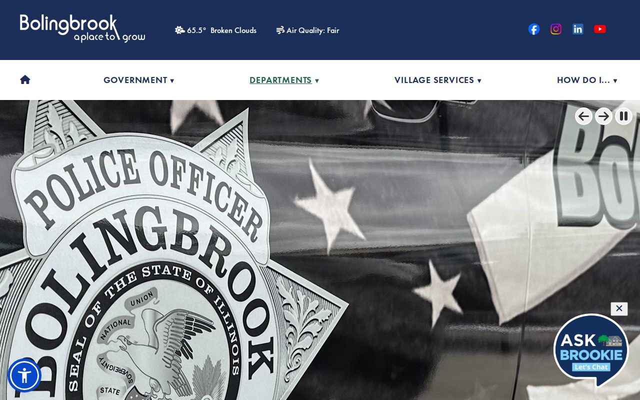 Bolingbrook Police News page with dated official releases